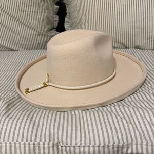 GIGI PIP x Cara Loren - Cream Wool Hat with Gold Accents